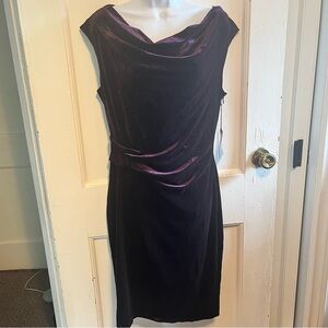 Vince Camuto Purple Velvet Midi Dress